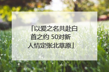 以爱之名共赴白首之约 50对新人情定张北草原