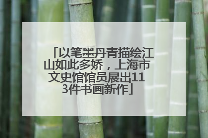 以笔墨丹青描绘江山如此多娇，上海市文史馆馆员展出113件书画新作