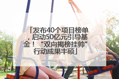 发布40个项目榜单，启动50亿元引导基金！“双向揭榜挂帅”行动成果丰硕