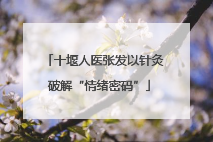 十堰人医张发以针灸破解“情绪密码”