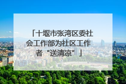 十堰市张湾区委社会工作部为社区工作者“送清凉”