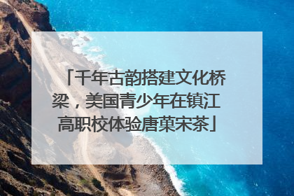 千年古韵搭建文化桥梁，美国青少年在镇江高职校体验唐菓宋茶