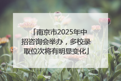 南京市2025年中招咨询会举办，多校录取位次将有明显变化