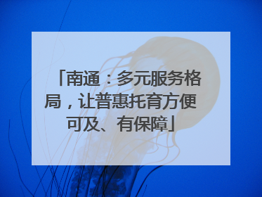 南通：多元服务格局，让普惠托育方便可及、有保障