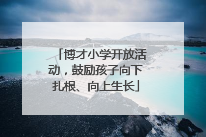 博才小学开放活动，鼓励孩子向下扎根、向上生长
