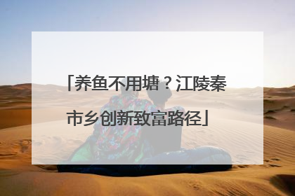 养鱼不用塘？江陵秦市乡创新致富路径