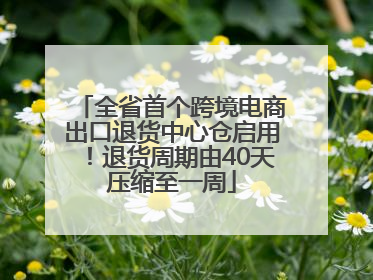 全省首个跨境电商出口退货中心仓启用！退货周期由40天压缩至一周