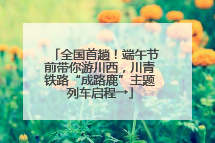 全国首趟！端午节前带你游川西，川青铁路“成路鹿”主题列车启程→