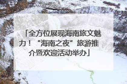 全方位展现海南旅文魅力！“海南之夜”旅游推介暨欢迎活动举办