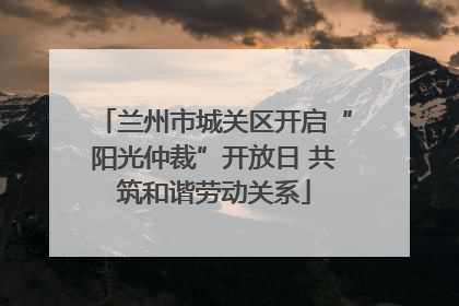 兰州市城关区开启“阳光仲裁”开放日 共筑和谐劳动关系