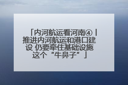 内河航运看河南④丨推进内河航运和港口建设 仍要牵住基础设施这个“牛鼻子”