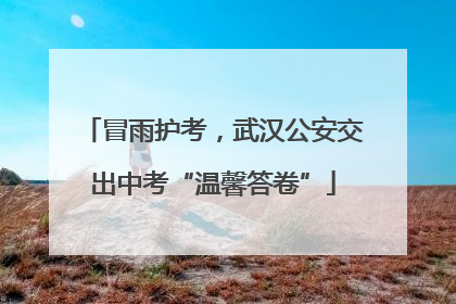 冒雨护考，武汉公安交出中考“温馨答卷”