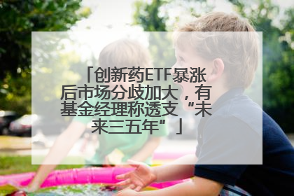 创新药ETF暴涨后市场分歧加大，有基金经理称透支“未来三五年”