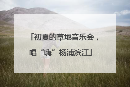 初夏的草地音乐会，唱“嗨”杨浦滨江
