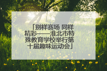 别样赛场 同样精彩——淮北市特殊教育学校举行第十届趣味运动会
