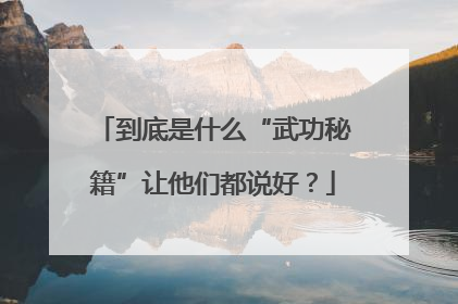 到底是什么“武功秘籍”让他们都说好？