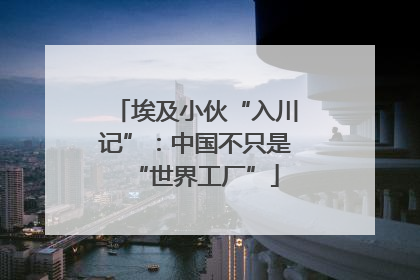 埃及小伙“入川记”：中国不只是“世界工厂”