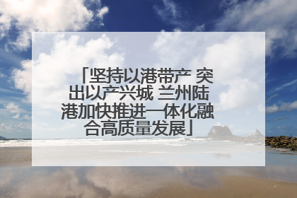 坚持以港带产 突出以产兴城 兰州陆港加快推进一体化融合高质量发展