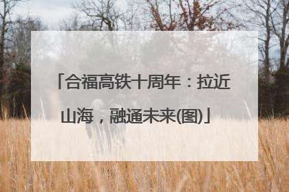 合福高铁十周年：拉近山海，融通未来(图)