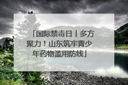 国际禁毒日丨多方聚力！山东筑牢青少年药物滥用防线