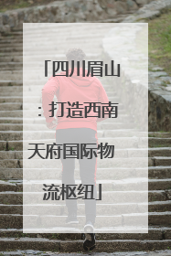四川眉山：打造西南天府国际物流枢纽