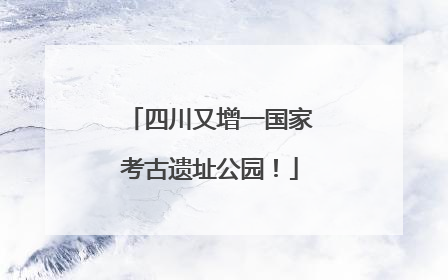 四川又增一国家考古遗址公园！
