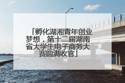 孵化湖湘青年创业梦想，第十二届湖南省大学生电子商务大赛圆满收官