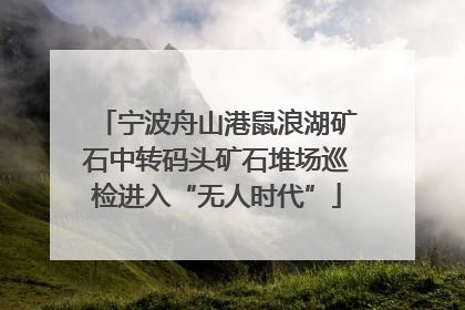 宁波舟山港鼠浪湖矿石中转码头矿石堆场巡检进入“无人时代”