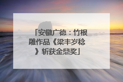 安徽广德：竹根雕作品《梁丰岁稔》斩获金鼎奖
