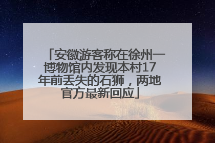 安徽游客称在徐州一博物馆内发现本村17年前丢失的石狮，两地官方最新回应