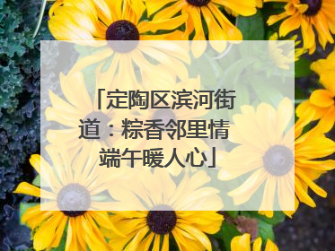 定陶区滨河街道：粽香邻里情 端午暖人心