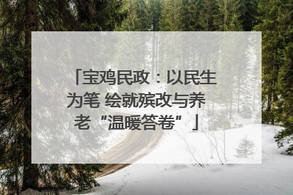 宝鸡民政：以民生为笔 绘就殡改与养老“温暖答卷”