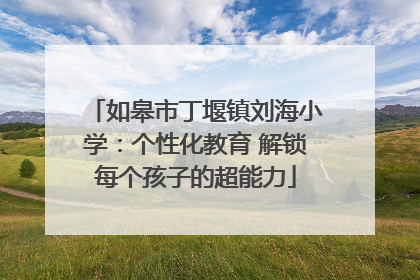如皋市丁堰镇刘海小学：个性化教育 解锁每个孩子的超能力