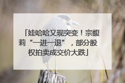 娃哈哈又现突变！宗馥莉“一进一退”，部分股权拍卖成交价大跌