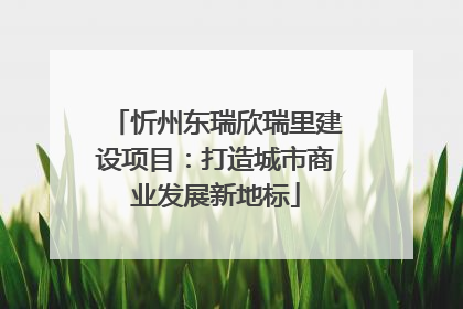 忻州东瑞欣瑞里建设项目：打造城市商业发展新地标