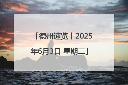 德州速览丨2025年6月3日 星期二