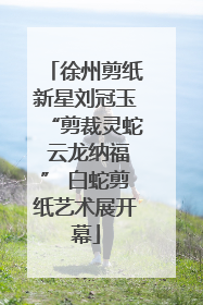 徐州剪纸新星刘冠玉“剪裁灵蛇 云龙纳福” 白蛇剪纸艺术展开幕