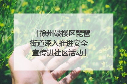 徐州鼓楼区琵琶街道深入推进安全宣传进社区活动
