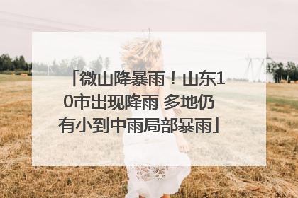 微山降暴雨！山东10市出现降雨 多地仍有小到中雨局部暴雨
