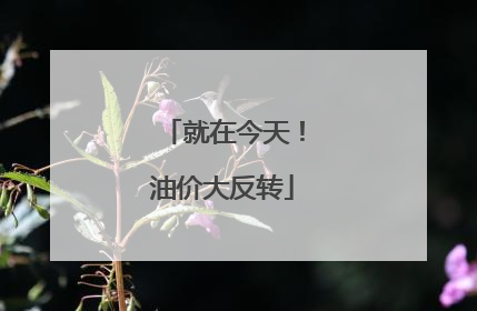就在今天！油价大反转
