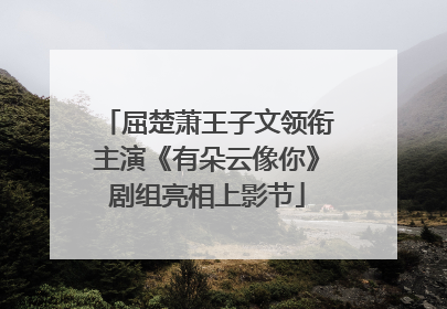 屈楚萧王子文领衔主演《有朵云像你》剧组亮相上影节
