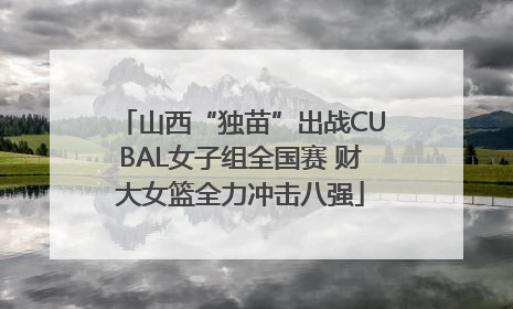 山西“独苗”出战CUBAL女子组全国赛 财大女篮全力冲击八强