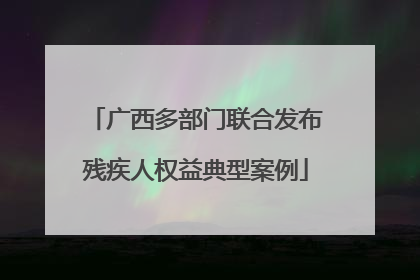 广西多部门联合发布残疾人权益典型案例
