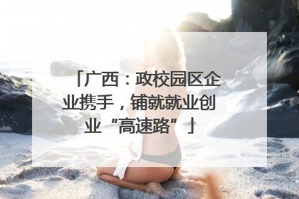 广西：政校园区企业携手，铺就就业创业“高速路”