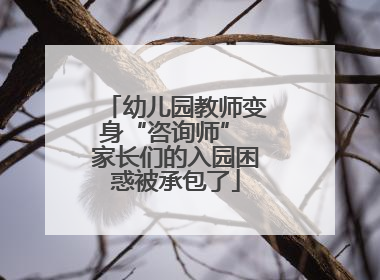 幼儿园教师变身“咨询师” 家长们的入园困惑被承包了