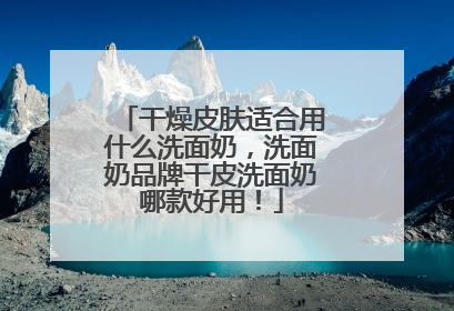 干燥皮肤适合用什么洗面奶，洗面奶品牌干皮洗面奶哪款好用！