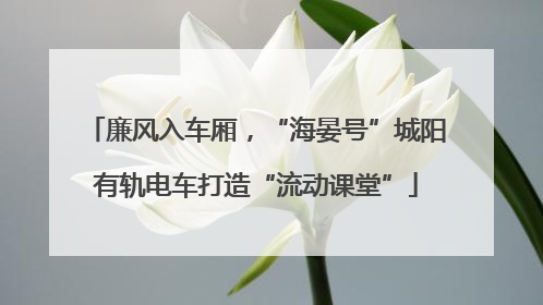 廉风入车厢，“海晏号”城阳有轨电车打造“流动课堂”