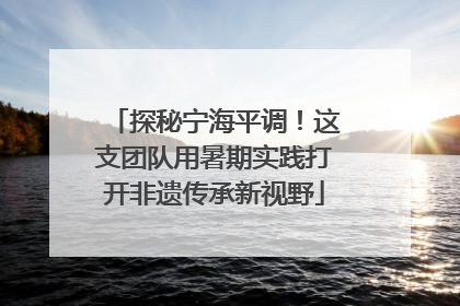 探秘宁海平调！这支团队用暑期实践打开非遗传承新视野