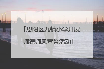恩阳区九镇小学开展师德师风宣誓活动