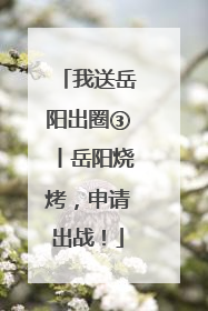 我送岳阳出圈③丨岳阳烧烤，申请出战！